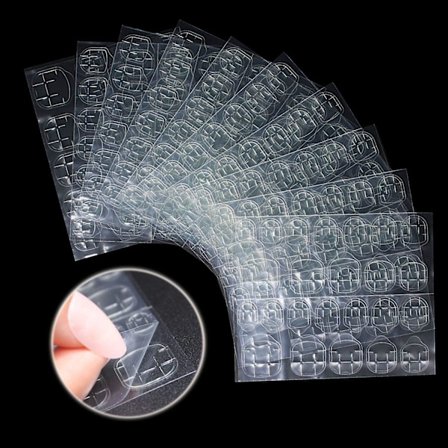 Kynsien Liima-Tarrat, Liima-Tarrat, Suurentavat Ulottuvuutta Katea Vedenkestävä Hengittävä Geeli Kaksoispuolinen Liima-Tarra Tekokynsiin 10 Arkkia