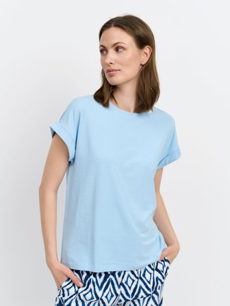 BRANDTEX - Kortærmet T-shirt - Lys Blå