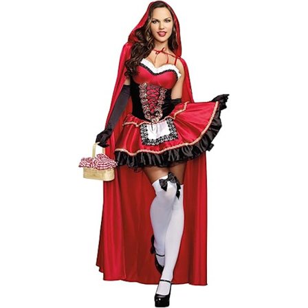 2025 Seneste Model Dreamgirl Rødhætte Kostume til Kvinder, Halloweenmode til Voksne-FF-