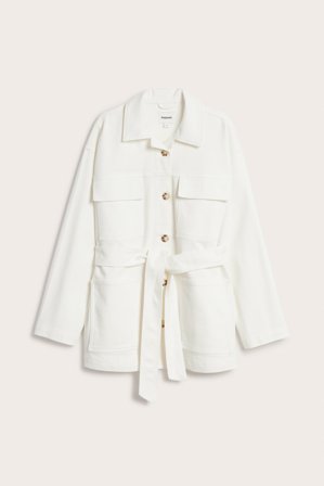 Kappahl | Kurtka utility z paskiem Offwhite L | Offwhite