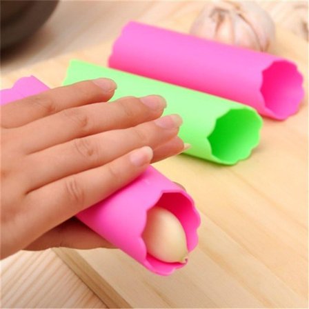 Pakke med 3 hvidløgsskrællere, hvidløgsruller, silikone hvidløgsskrællerruller,