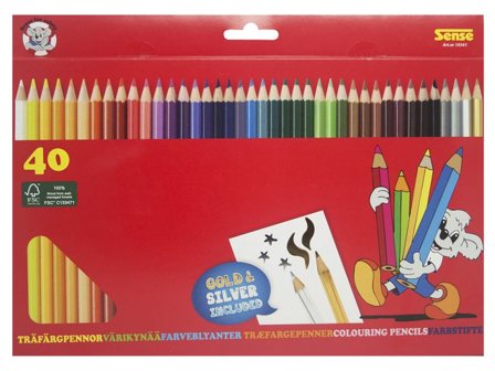 Sense Träfärgpennor 40/fp - Lyreco - Skola och förskola - Pennor och tillbehör - Färgpennor - Standard