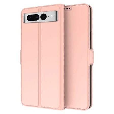 Glat og tyndt premium Google Pixel 7 Pro læderetui - Pink