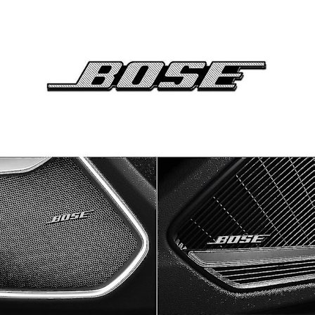 4 stk. Bil 3D Metall Aluminium Lyd Dekor Emblem Klistremerker for Bose Universal Biltilbehør