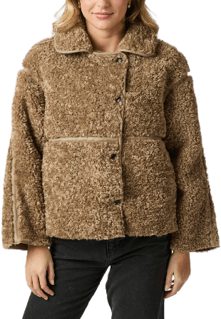 Neo Noir Castor Faux Fur Jacket Jackor Dam Brun 38