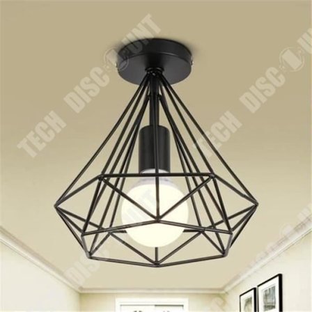 Ljus - TD - Bur - Svart - 25x25 cm - E27 - Inomhus