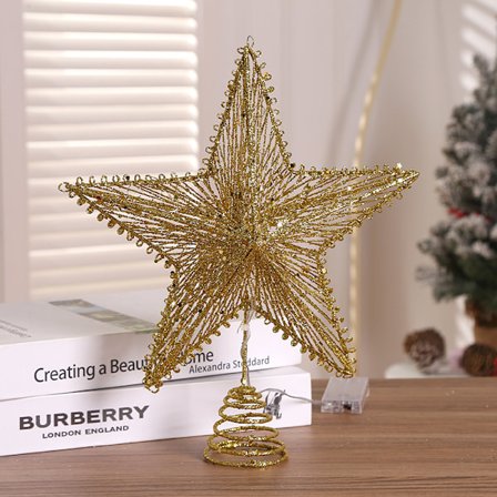 Joulukoristeet 2024 Joulukuusen huipputähti viisisakara tähti Joulukoriste lahja tarvikkeet Joulukoristeet tarvikkeet