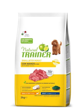 Natural Trainer Crocchette Manzo/Riso Per Cani Adulti Taglia