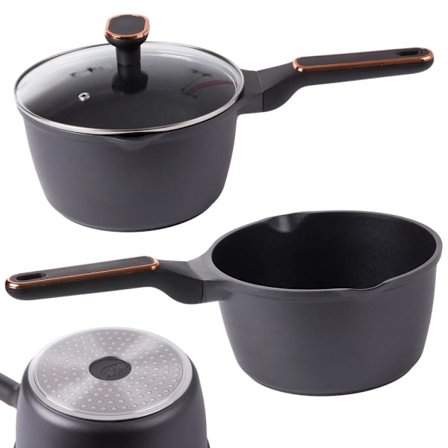3L Kastrull med lock – Non-stick-beläggning – Induktionshäll