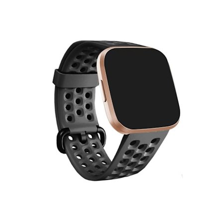 Silicone Strap for Fitbit Versa 2 - Black