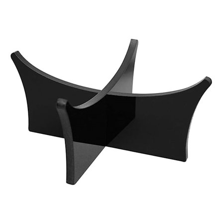Akryl Cricket Basketball Displaystativ Akryl Ballholder Volleyball Fotball Ballholder (Svart) (1 stk)