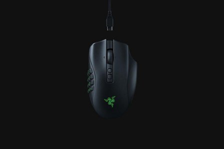 Razer Naga V2 Pro - mus - MMO, HyperScroll Pro wheel, gaming - Bluetooth, 2.4 GHz, USB-C