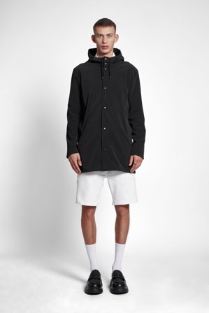 Stockholm Lightweight Matte Raincoat Black