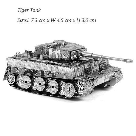 3D Metallpussel DIY Manuell Berömda Tank Militärserie Tiger Tanks T-34 Js-2 M1a1 Tankmodell Montera Pussel