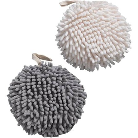 Myk Absorberende Ullhåndkle, Tykt Absorberende Håndkle Hurtigtørkende Kjøkkenhåndkle Håndkle Med Rengjøringsring 2 STK