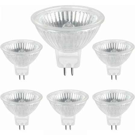 GU5.3 35W 12V Halogenpære, MR16 Halogen Spotpære, 6-pak