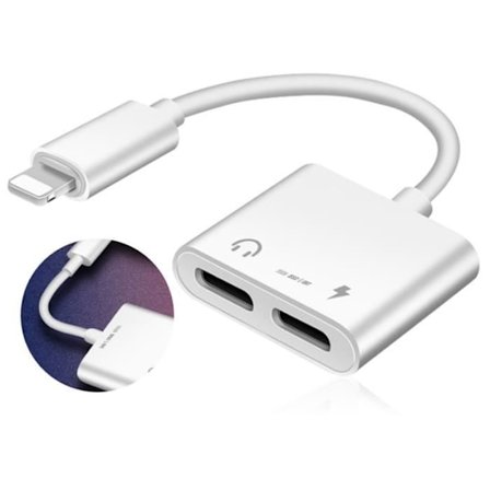 Lightning TD 2-in-1 Lightning to 3.5 mm adapter, charging and listening, headphone adapter