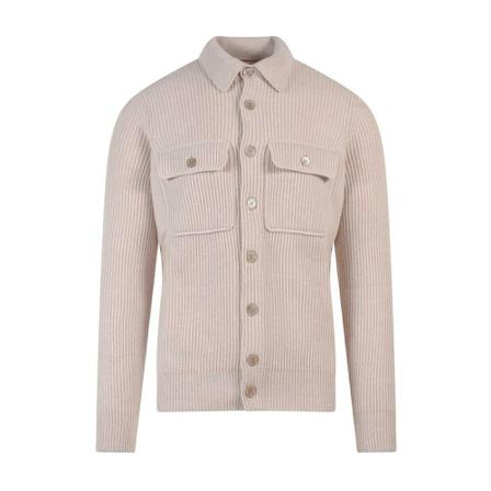 Brunello Cucinelli, Cardigans Beige, Heren, Maat:XL