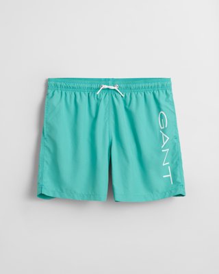 GANT - Klassiske badeshorts med logotrykk til ungdom til herre tropic blue