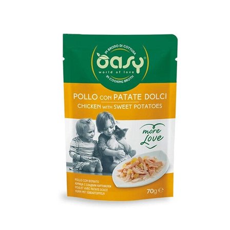Oasy More Love Pollo con Patate Dolci in Brodo di Cottura Cibo