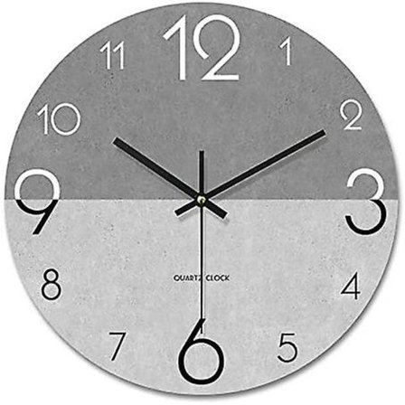 Veggklokke uten tikkelyder Moderne veggklokker, 12 tommer 30 cm, krypende sekundviser