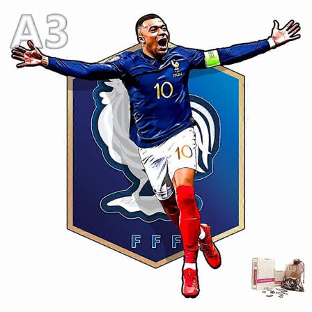 Puinen jalkapalloilija palapeli Eläinpalapeli Puukäsityölelut lapsille Salaperäiset söpöt eläimet Puinen palapeli aikuisille (h)