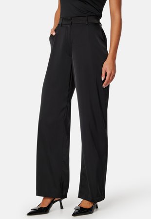 BUBBLEROOM Pilar Satin Pants Black Klær