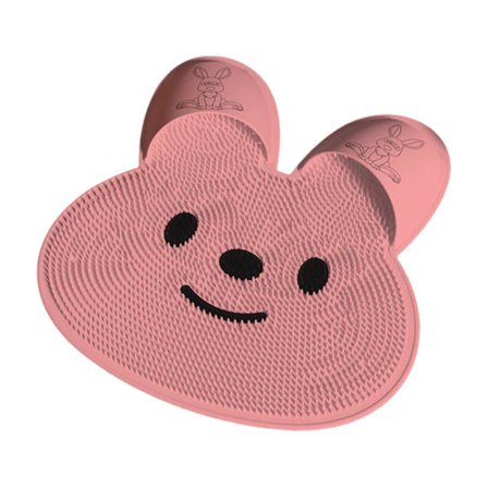 Fodvasker, Silikone Ryg Gnidning Fødder Eksfolierer, Forbedre Cirkulation Brusebad Fodskrubber Måtte, Ryg Eksfolierende Bad Vask, Pink