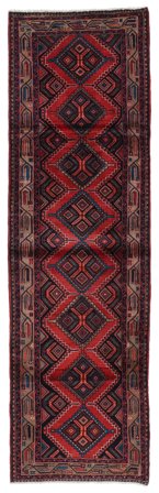 Hand Knotted Persian Hamadan Rug 104X350