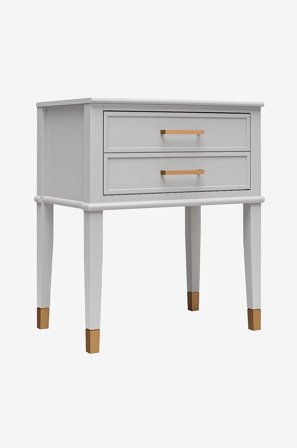 Dorel Home - Gavelbord med 1 låda Westerleigh - Grå - Avlastningsbord & sidobord - Från Homeroom