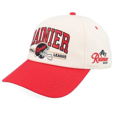 American Needle - Beige Lippis - Pbc Rainier Roscoe Football Ivory/Red A-Frame Adjustable @ Hatstore