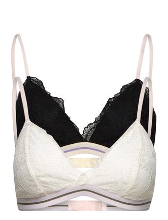 2-Pack Wave Lace Wiley Bra Lingerie Bras & Tops Soft Bras Triangle Bras Monivärinen/Kuvioitu Becksöndergaard