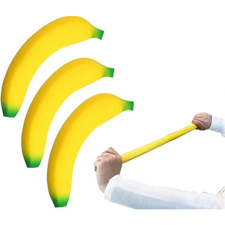 3-pak Banan Squishy Legetøj, Stressreducerende Strækbar Bananlegetøj, Sensorisk Fidget Legetøj til Børn