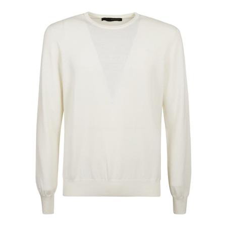Tagliatore Crew Neck Sweater Hvid, Dame