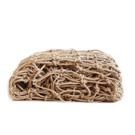 Naturlig Jute Tau Espaliernett for Klatreplanter, Plantestøttenett med 15cm Hull, Miljøvennlig, Balkong Trappesikkerhetsnett, Vegg og Tak