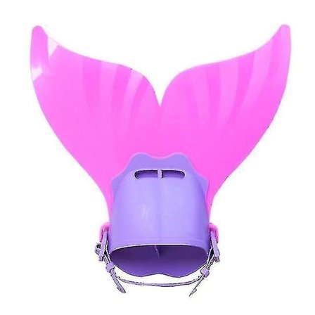 Barne Svømmeføtter Trening Havfrue Svømmefin Rosa