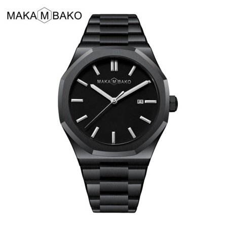Rustfrit stål Herre armbåndsur Classic Business Vandproof Man Sort Ur Japan Movement Quartz Herre ure