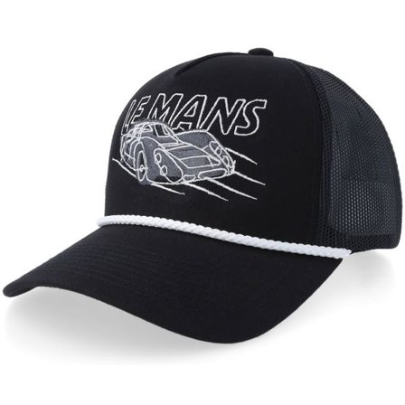 Gearshift - Svart trucker Keps - Race Car Le Mans City Rope Black/White A-frame Trucker @ Hatstore