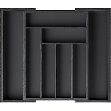 Bambu Utdragbar Lådorganisatör för Bestickhållare