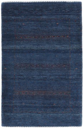 Hand Knotted Persian Loribaft Fine Persia Rug 87X134 Black/Dark Blue