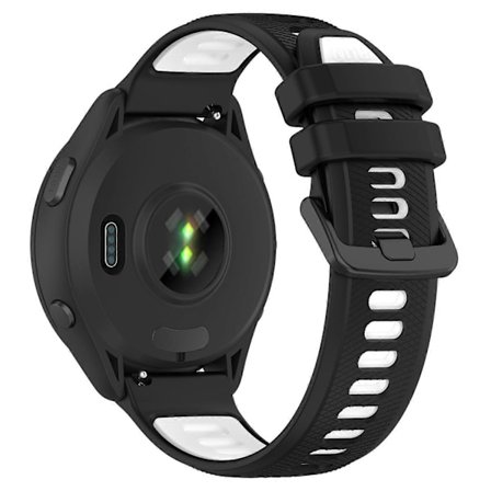 Til Garmin Forerunner 265S Silikone Urremme 18mm Dual Farve Udskiftningsrem [DB]