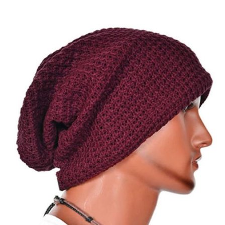 Dam Slouch Long Beanie Hat Vinter Ull Cap Varm stickad mössa