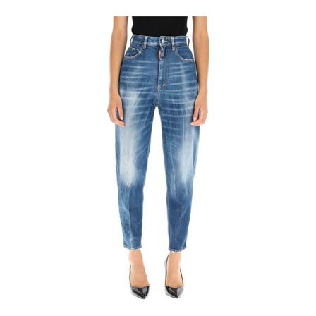 Dsquared2 Foggy Wash Sasoon Jeans , Blauw , Dames , Maat: M
