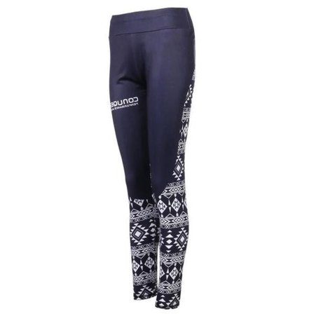 Sorte mønstrede yogaleggings