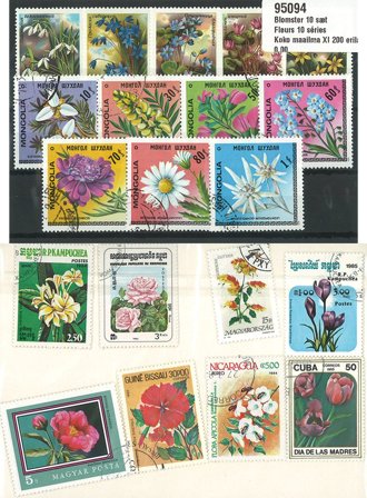 Blomster - 10 sæt alle forskellige