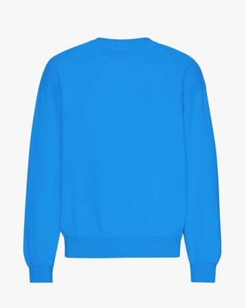 Organic Oversized Crew - Pacific Blue L