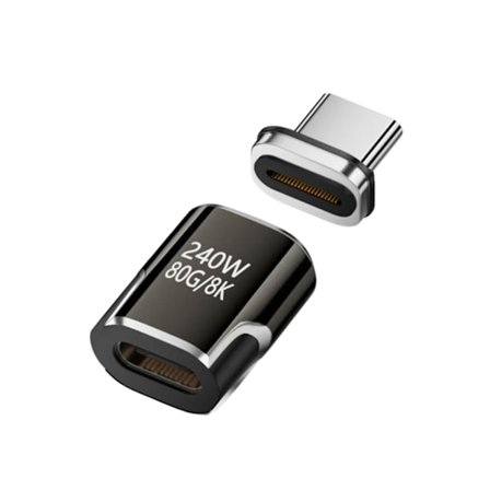 Typ C Hane till Hona Konverterare Portabel USB C Magnetisk Adapter Kontakt