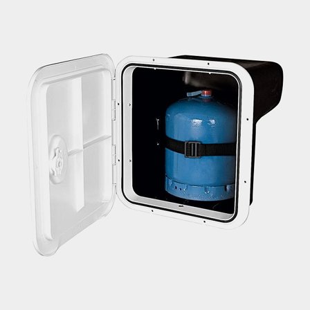 Container for gas bottle Nuova Rade Top Line Container for Gas Bottle, 370 x 390 x 270 mm, white, Fits gas bottle 2012 (2 kg)