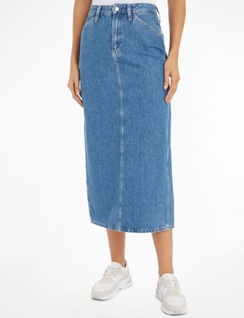 Calvin Klein Jeans Trouser Pocket Maxi Skirt - Blue - 27
