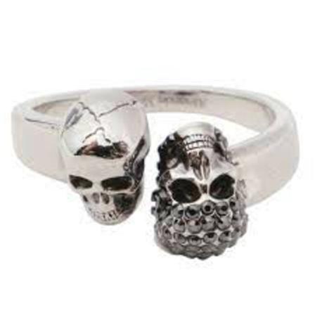 Alexander McQueen Rings grå, Dam Ringar, Dam, Storlek: 56 MM